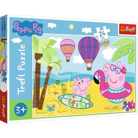 Puzzle Maxi Trefl, Peppa Pig in vacanta, 24 piese