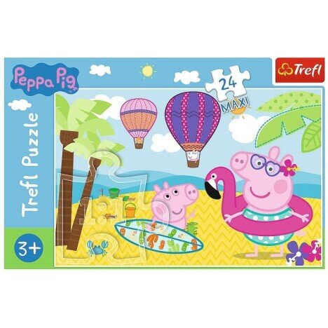 Puzzle Maxi Trefl, Peppa Pig in vacanta, 24 piese